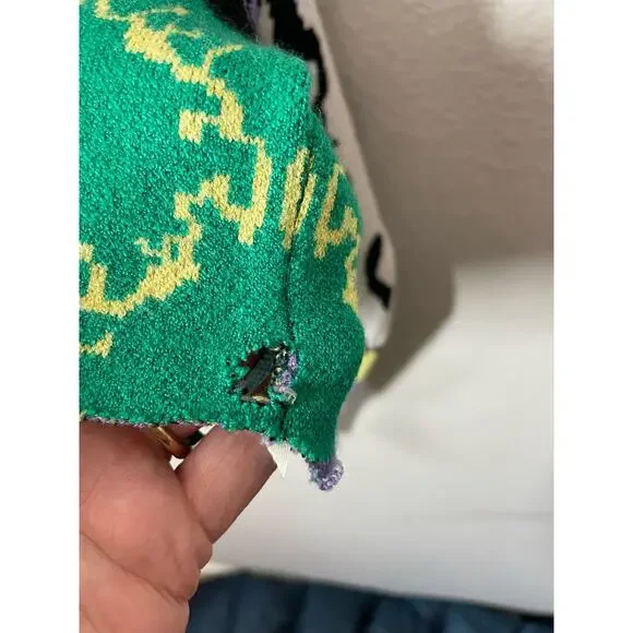 Steve Madden x BB Dakota Mixtape Mock Neck Sweater Colorblock DIY Crop Eclectic - Picture 6 of 6